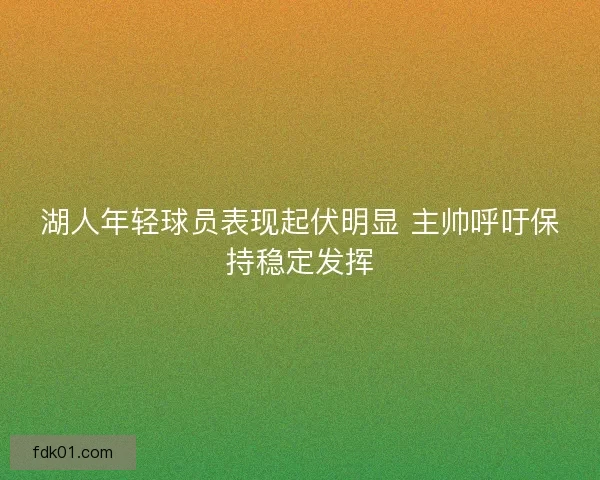 湖人年轻球员表现起伏明显 主帅呼吁保持稳定发挥